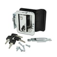 thumbnail image 1 of RV Travel Trailer Entry Door Lock Polar Chrome Paddle Deadbolt, 1 of 3