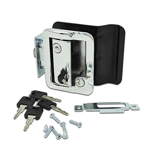 RV Travel Trailer Entry Door Lock Polar Chrome Paddle Deadbolt