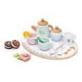 thumbnail image 3 of Juego de té de madera para niñas pequeñas Juego de té de madera de juguete 16 piezas Accesorios de cocina Comida para jugar para niños pequeños, 3 of 9