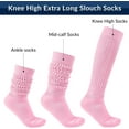 thumbnail image 4 of 1Pair Slouch Socks Women Knit Knee High Boot Long Sock Cotton Tube Scrunch Sock for Women, 4 of 8