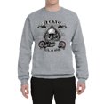 thumbnail image 2 of Lucky 7 Live to Ride Bikes Booze Broads USA Est 1903 | Mens Fashion Crewneck Graphic Sweatshirt, Heather Grey, Large, 2 of 4