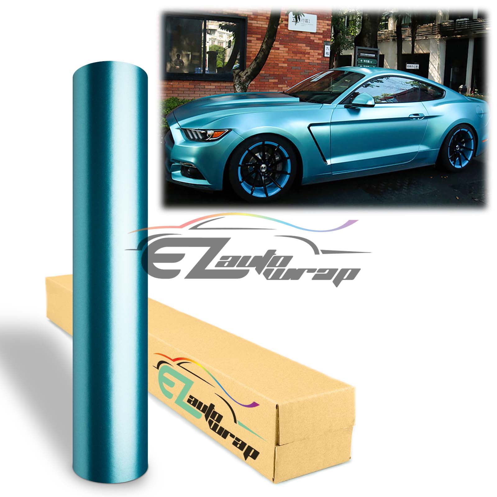 Premium Matte Metallic Satin Pearl LAKE BLUE Vinyl Wrap Full Entire Car ...