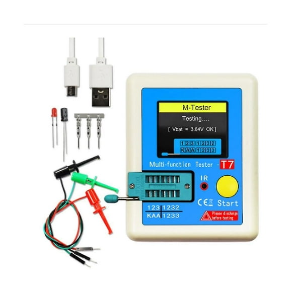 Lcr-t7 New Transistor Tester Tft Diode Triode Capacitance Meter For Lcr Esr Meter Npn Mosfet Ir Mul