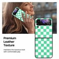 thumbnail image 3 of Allytech Galaxy Z Flip 3 Cover, Flip 3 Case, Drop Protection Scratch Resistant Women Men Girls Plastic Protective Phone Cases Cover for Samsung Galaxy Z Flip 3 5G 2021, Plaid Pattern Green, 3 of 8