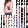 thumbnail image 1 of QATAINLAV Chandail en Molleton Cancer du Sein pour Femmes Manches Longues Tendance Imprimé Ruban Rose Col Rond Automne 2025 Tops Sorties Offres Prime Day Vert m, 1 of 5