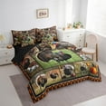 thumbnail image 3 of Erosebridal Farmhouse Animal Bedding Full Size, Wildlife Pheasant Bedding Sets Full Size, Rustic Patchwork Reversible Bed Set, Breathable Room Decorative, 7pcs, 3 of 6