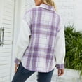 thumbnail image 4 of Chaqueta de solapa de manga larga,Abrigo de manga larga para mujer Abrigo de mujer Chaqueta casual con bolsillos de alta capacidad, 4 of 6