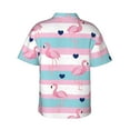thumbnail image 3 of Fotbe Flamingo1 Hawaiian Shirt For Men Unisex Summer Beach Casual Short Sleeve Cotton Linen Button Down Shirts-Small, 3 of 9