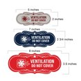 thumbnail image 4 of Signs ByLITA Designer Ventilation Do Not Cover Sign (Black) - Small, 4 of 5