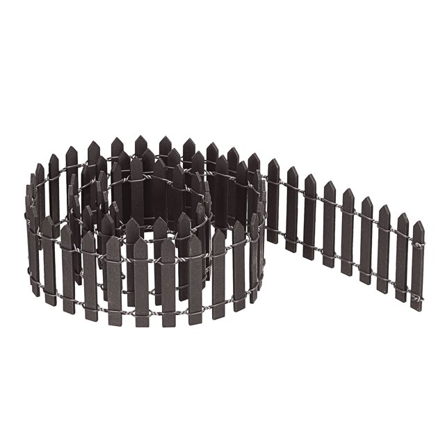 Unique Bargains Miniature Garden Fence, 35 Inch Long Picket Fence Mini Ornament, Coffee Color