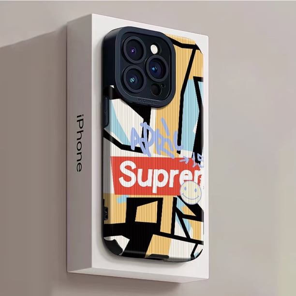 Funda De Silicona De Cuero Premium Blanda Superme Compatible Con iPhone 11 12 13 14 pro Max Xs Xr X 7 8 Plus Square Carcasa ip A Prueba De Golpes