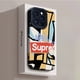 thumbnail image 1 of Funda De Silicona De Cuero Premium Blanda Superme Compatible Con iPhone 11 12 13 14 pro Max Xs Xr X 7 8 Plus Square Carcasa ip A Prueba De Golpes, 1 of 4