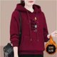 thumbnail image 2 of Sudadera con capucha de primavera y otoño para mujer, sudaderas con capucha estampadas de moda de talla grande, jerséis para mujer, sudadera holgada, abrigo, tops de polar, 2 of 4