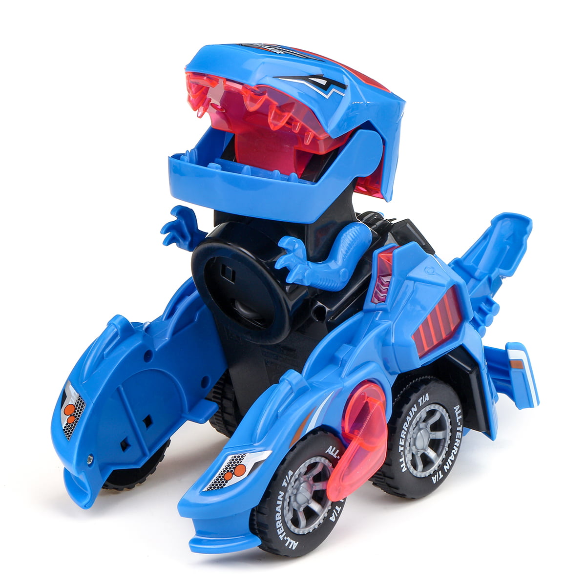 Music Light Rotates with Bump and Go Movement Details about   Deform Dinosaur Car Red 