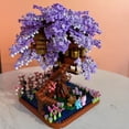 thumbnail image 1 of Purple Sakura Tree House Building Block, Cherry Blossom Model Building Blocks DIY Toys For Children Toy For Gift, 1 of 4