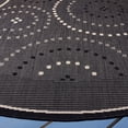 thumbnail image 4 of Safavieh Courtyard Hugo Oriental Indoor/Outdoor Area Rug, Black/Sand, 5'3" x 5'3" Round, 4 of 14