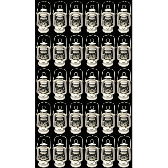 Lot of 30 - 8 Inch White Hurricane Kerosene Oil Lantern Hanging Light / Lamp
