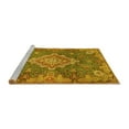 thumbnail image 2 of Ahgly Company Machine Washable Indoor Square Medallion Yellow Traditional Area Rugs, 6' Square, 2 of 4