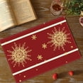 thumbnail image 4 of Steadline Red Christmas Linen Placemat - Washable Stain Resistant Table Mat with Holiday Print for Dining Room Kitchen Festive Decor Insulation Pad, 4 of 7