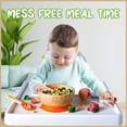 thumbnail image 4 of allBambu Bamboo Baby Bowl with Suction & Spoon - Orange, 4 of 6