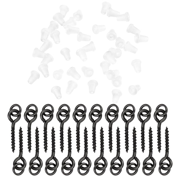 Herramienta de pesca 20 unids Roscado Boilie Bait Tornillos 40 unids Gancho de Pesca Stop Hook Boili Meterk Herramienta de pesca