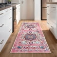 thumbnail image 5 of GLN Rugs Serik - Indoor, Machine Washable Area Rug 2'6"x9'8" Turkish Pink Home Carpet, All Ages, 5 of 8