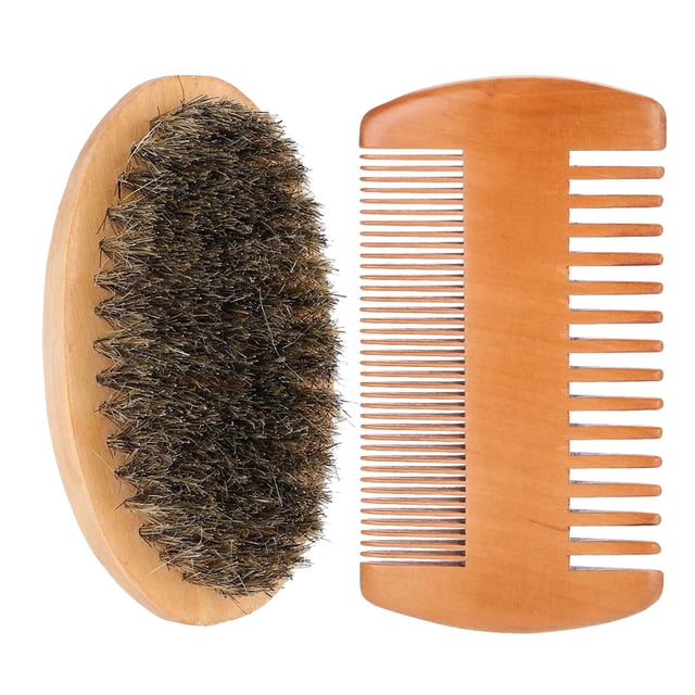 Peine Para Barba, Cepillo Facial Portátil Para Barba, Cuidado De La Barba Para El Kit De Aseo Y Limpieza De Afeitado De Barba ANGGREK Facial Beard Brush