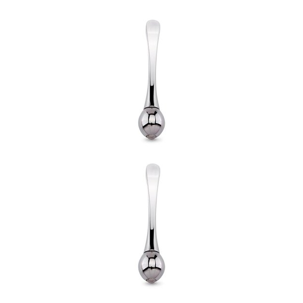 Jumpingount Masajeador de rodillos para aliviar la hinchazón de los ojos, aplicador Manual de crema facial, SPA, masaje de relajación muscular, Plata 2Conjunto