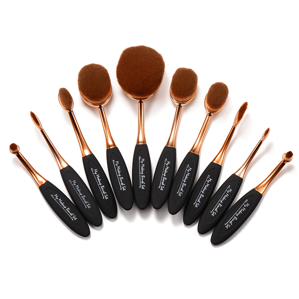makeup kit and brushes