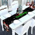 thumbnail image 2 of Merry Christmas Table Runner Jack Skellington and Sally Birthday Party Decoration Home Kitchen Dining Room Deocr (Black, 13" x 72"), 2 of 5