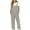 Gray, variant on Staron Women's Casual Loose Baggy Jumpsuit with Pockets Cotton Linen Playsuit Overalls Sleeveless Racer Back Short Romper, Gray L