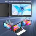 thumbnail image 3 of (Secondhand)Maxfree Triple Laptop Screen Extender 1080P FHD IPS 60Hz Screen 11.6" Portable Monitor fits 13"-17.3" Laptops, 3 of 6