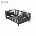 thumbnail image 5 of Mirightone Twin Bed Frames with Rails, Metal Montessori Bed with Slats Support, Low to Ground with Removable Bed Rails for Bedroom, Black, 5 of 8