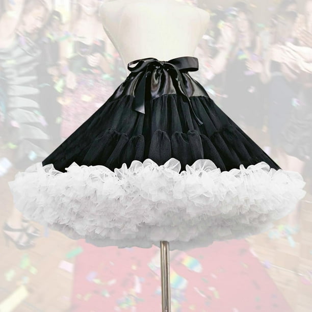 Falda de enagua para mujer debajo de los vestidos de tul tutú para niñas bailando vestido de fiesta de dama
