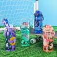 thumbnail image 2 of 600ml Cartoon Children's Plastic Straw Cup Summer Student Straw Cup S3X3, 2 of 9