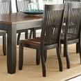 thumbnail image 3 of Steve Silver Lawton Wood Dining Chair, Set of 2, Black with Brown Seats, 3 of 6