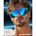 thumbnail image 5 of Grinderpunch Running and Baseball Sport Sunglasses for Men and Women, UV400 Protection - Blue, 5 of 7