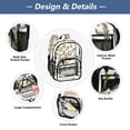 thumbnail image 5 of PVC Transparent Backpacks Clear Backpack for Travel and Outings Gold Leopard Print Pattern, 5 of 7