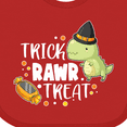 thumbnail image 4 of Inktastic Halloween Trick Rawr Treat with Dinosaur Boys or Girls Baby Bib, 4 of 4