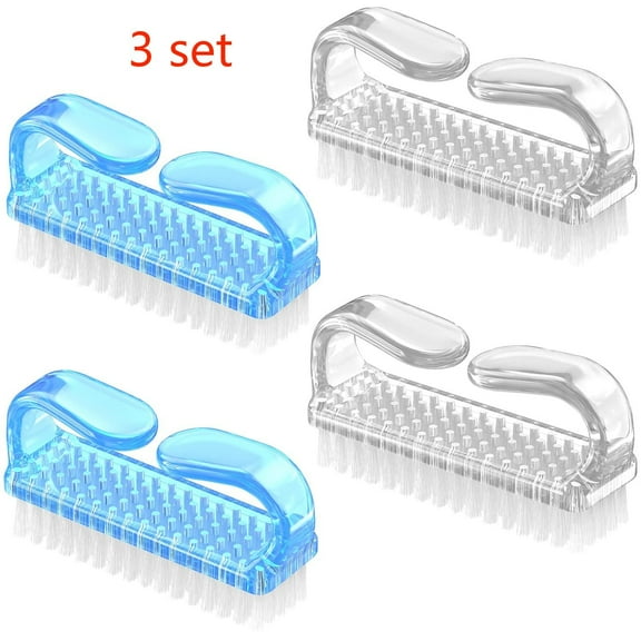 12Pcs Handle Grip Nail Brush, Hand Fingernail Brush Cleaner Scrubbing Kit Pedicure for kids & Women & Men