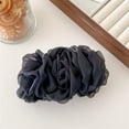 thumbnail image 4 of Opolski Women Hair Claw Strong Grip Hair Clip Chiffon Rose Flower Decor Hair Clip Anti-slip Teeth Hair Claw with Strong Grip Hair Clip for Women Stylish Black, 4 of 8