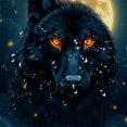 thumbnail image 5 of RKSupls Waterproof Shower Curtain, Majestic Black Wolf Glowing Eyes Full Moon Polyester Shower Curtain with Hooks for Chic Elegant Home Bathtub Bathroom Decor Washable Curtains, 5 of 6