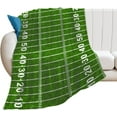 thumbnail image 1 of LHSHID Flannel Fleece Blanket American Football Field Green for Bedroom Couch Travelling Comfortable All Season Air Conditioning Blanket for Adult Chidern 50x60in, 1 of 6