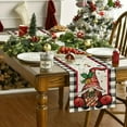 thumbnail image 4 of Christmas Table Runner  Tree Snowman Home Kitchen Dining Table Decoration Noel Gift Linen Tablecloth, 4 of 4
