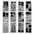 thumbnail image 1 of Destyer 20 Pieces Reusable Painting Stencils DIY Ruler Templates Scrapbook, 1 of 5