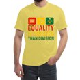 thumbnail image 2 of LUOGENLI T-shirts pour Hommes pour Hommes Égalité Est Supérieure à Division Maths T-Shirt Mois Noir T-shirts pour Hommes T-Shirt Graphique Fête de la Saint-Patrick Jaune TG, 2 of 3