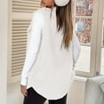 thumbnail image 6 of Women's Midi Length Fleece Vest, Shawl Collar Sleeveless Jacket, Button Down Vest, Warm Plush Vest, Fall Winter Layering Piece, Office Cardigan, Casual Vest White M, 6 of 9