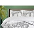 thumbnail image 4 of Ambesonne Animal Duvet Cover Sets, Creative Mammal, 2-Queen, Dark Blue Grey and White, 4 of 7