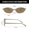 thumbnail image 6 of CHUNYAN Oval Sunglasses for Women Chic Cat Eye 90s Sunnies Lightweight Narrow Shades Trendy UV protection Sun Glasses, 6 of 8