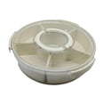 thumbnail image 3 of Caja de compartimento redondo de plato de fruta seca con tapa con placas de bandeja de aperitivo de múltiples usos para cupcake Wedding Home Pantry S, 3 of 8